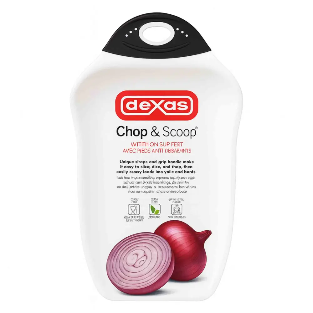 Tabla para Picar Dexas Chop & Scoop White – Corte Fácil y Aseado con Pantalla LCD