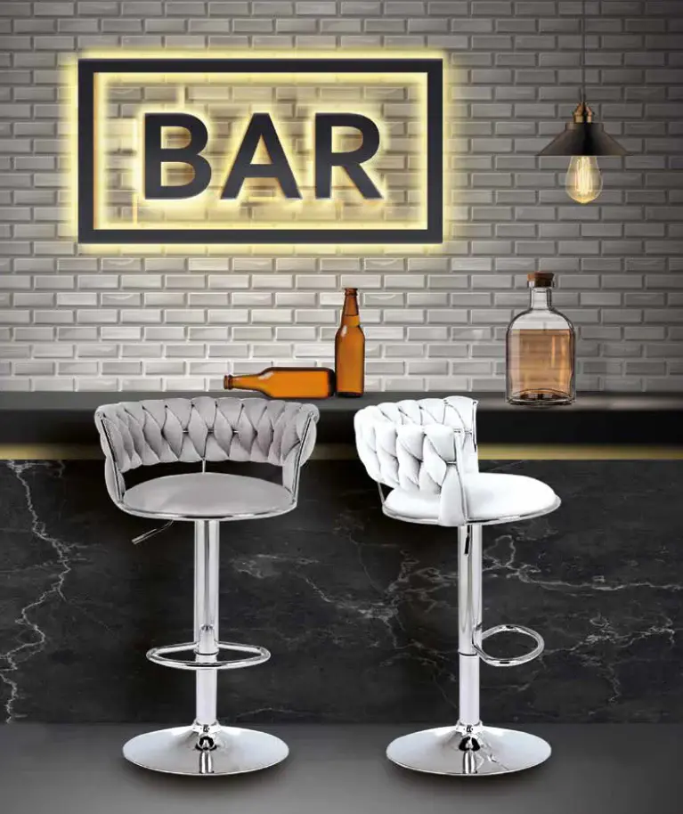 CONJUNTO 2 PIEZAS TABURETE BAR Stool con Encimera Resistente