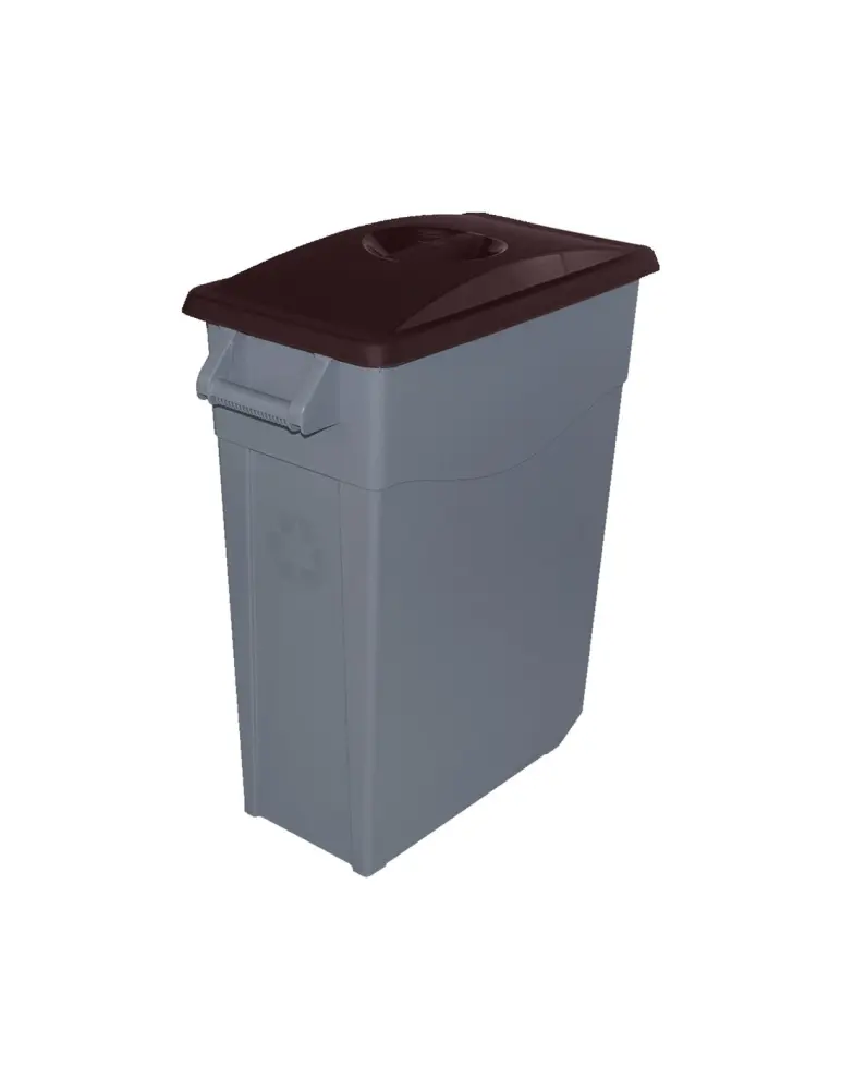 65 l - tapa cerrada | marrón | contenedor de basura denox 65, 85 y 110 - | Antiolores | Fácil Vaciar