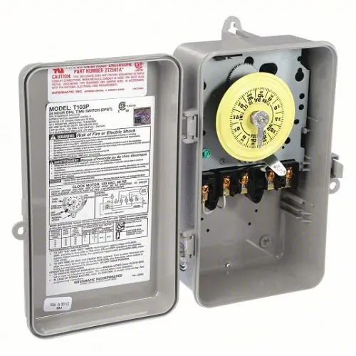 208 to 277V AC 40Amp En plástico Mechanical Pool Pump Timer T104P201