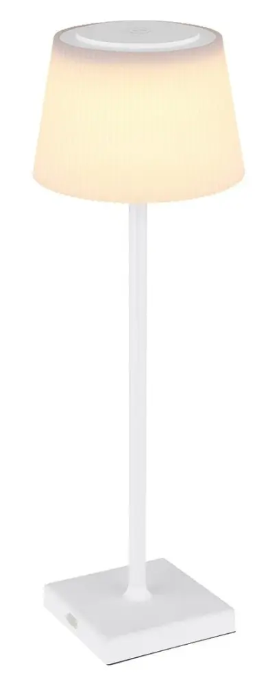 58434W LAMPARA SOBREMESA LED 4W 310Lm IP44 RECARGABLE BLANCA GREGOIR GLOBO