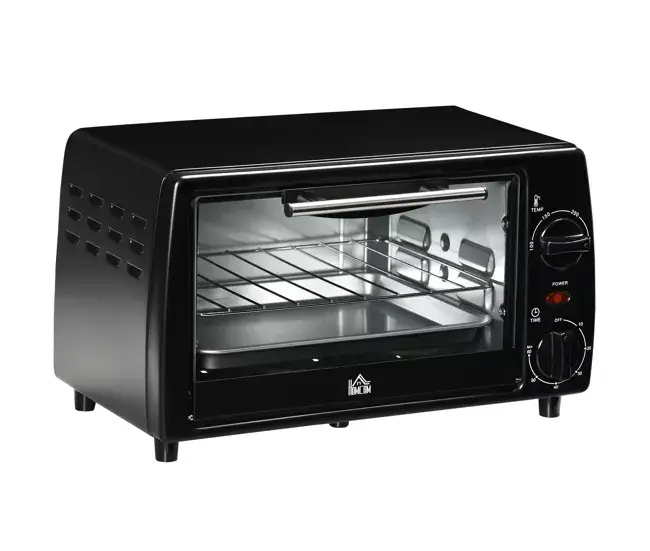 HOMCOM Horno Eléctrico Sobremesa 10 Litros 750W Horno Eléctrico Menudo con Temperatura hasta 230 ℃ Temporizador 60 Min...