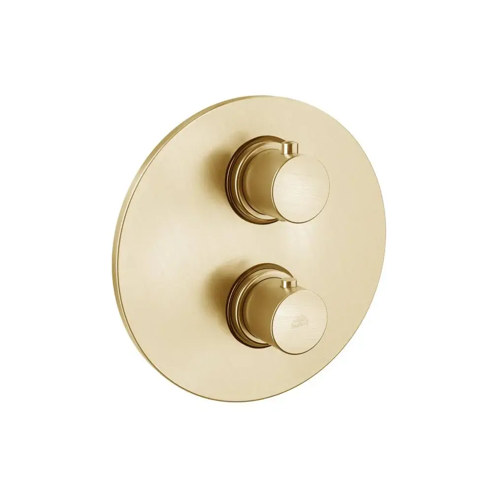 Mezclador termostático empotrado ducha 3 salidas serie Light modelo LIQ019HGSP miel oro cepillado Paffoni