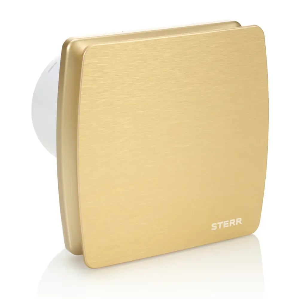 STERR LFS120-QZT - 120 mm Extractor de Baño, Temporizador, 160 m³/h, Oro