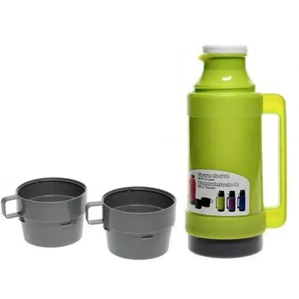 Termo 1L verde 13,7x11,1x31,2cm Plástico Libre de BPA