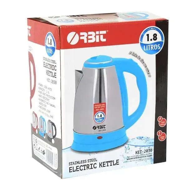 Hervidor de agua Orbit KET-2030 1,8 L 1500 W inox azul