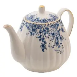 Tetera diseño flores azules Silicona de Grado Alimenticio