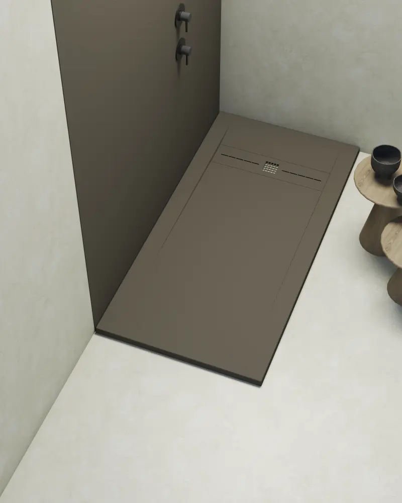 Algodón Egipcio Premium Plato de ducha poalgi - 90x120 cm - tundra - serie gneis - extraplano