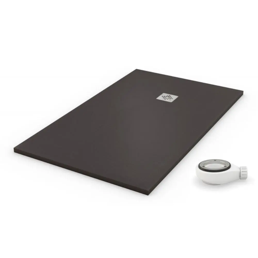 Plato de ducha sin procesar grafito - 75x210cm - resina con cargas minerales en Blanco Hueso