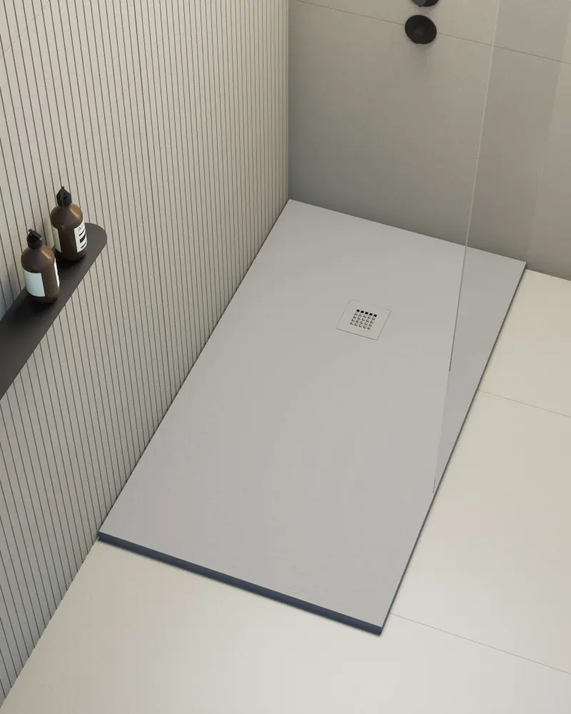 Toalla de Baño Absorbente Plato de ducha poaLGi - 90x180 cm - humo - extraplano, antideslizante