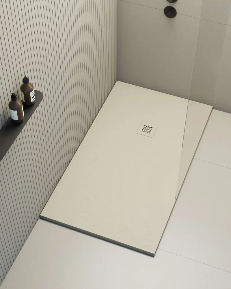 Toalla de Microfibra Plato de ducha poaLGi - 70x90 cm - perla - extraplano, antideslizante