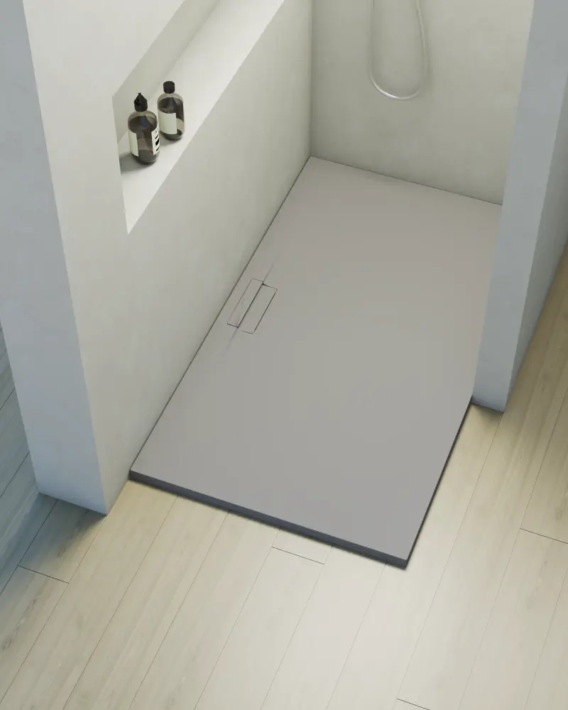 Toalla de Microfibra Plato de ducha poalgi - 90x120 cm - humo - serie shile - extraplano