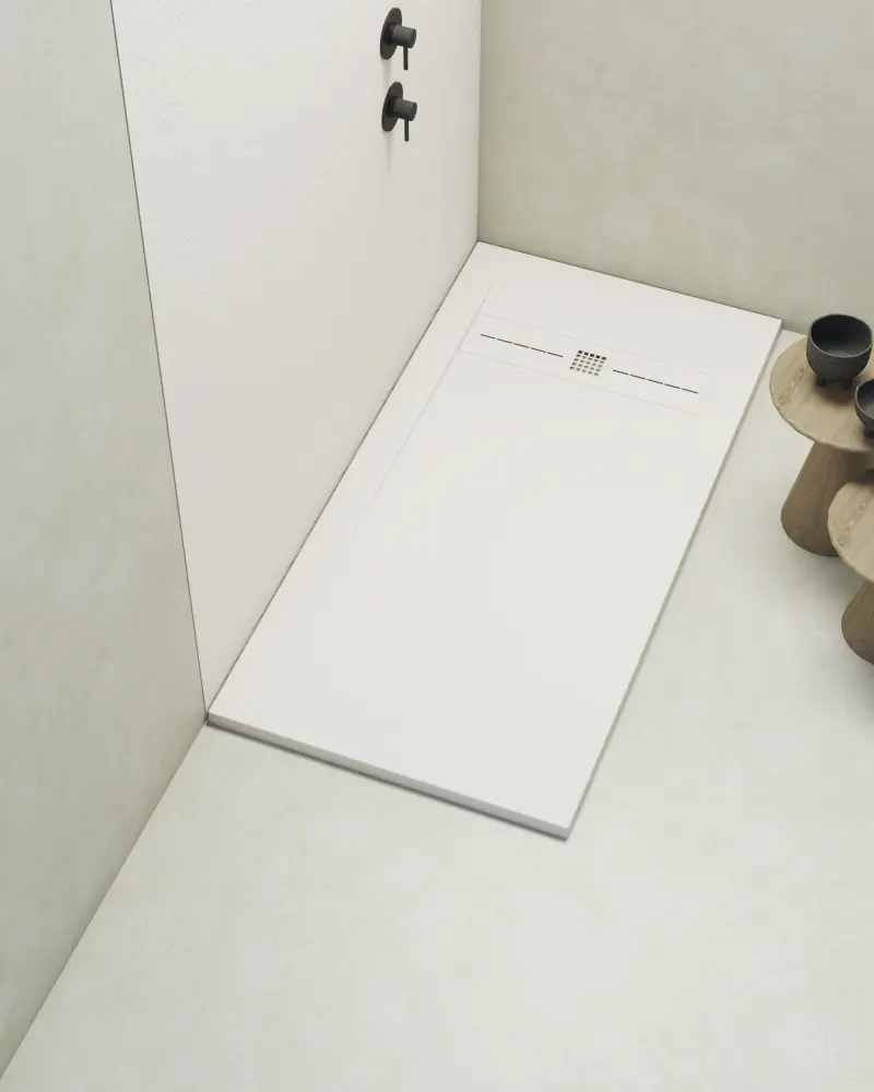 Toalla de Microfibra Plato de ducha poalgi - 90x140 cm - blanco - serie gneis - extraplano