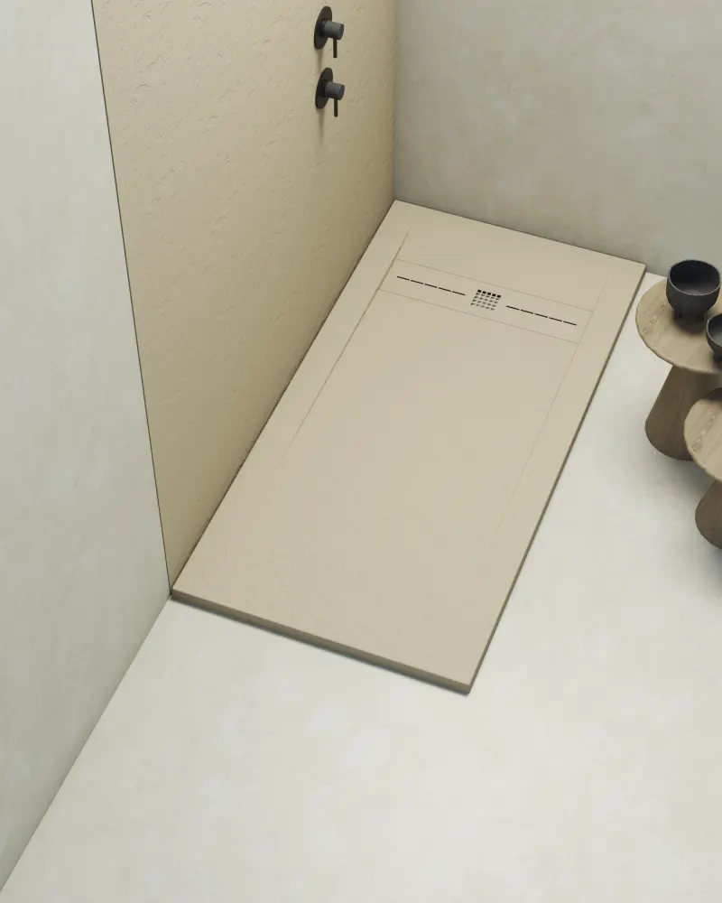 Toalla de Microfibra Plato de ducha poalgi - 90x160 cm - perla - serie gneis - extraplano