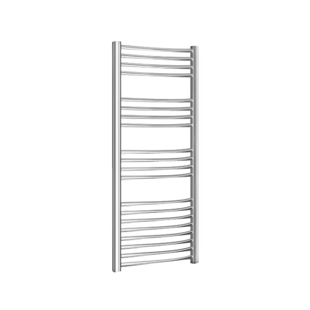 Toalla de Felpa Versión outlet - Radiador toallero para baño línea Kalura cromado curvo h. 1500 - Intereje 400 mm