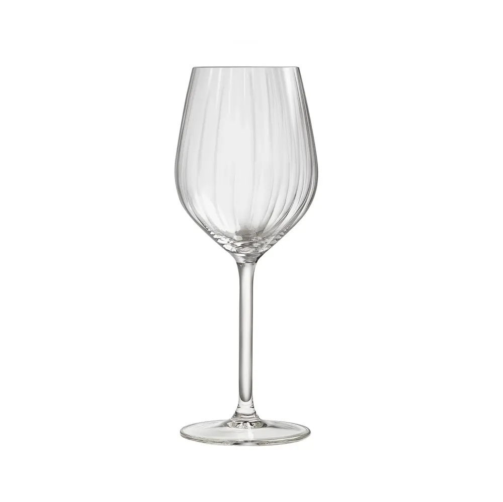 SET 4 COPAS VINO BLANCO PLISSE 380 ML