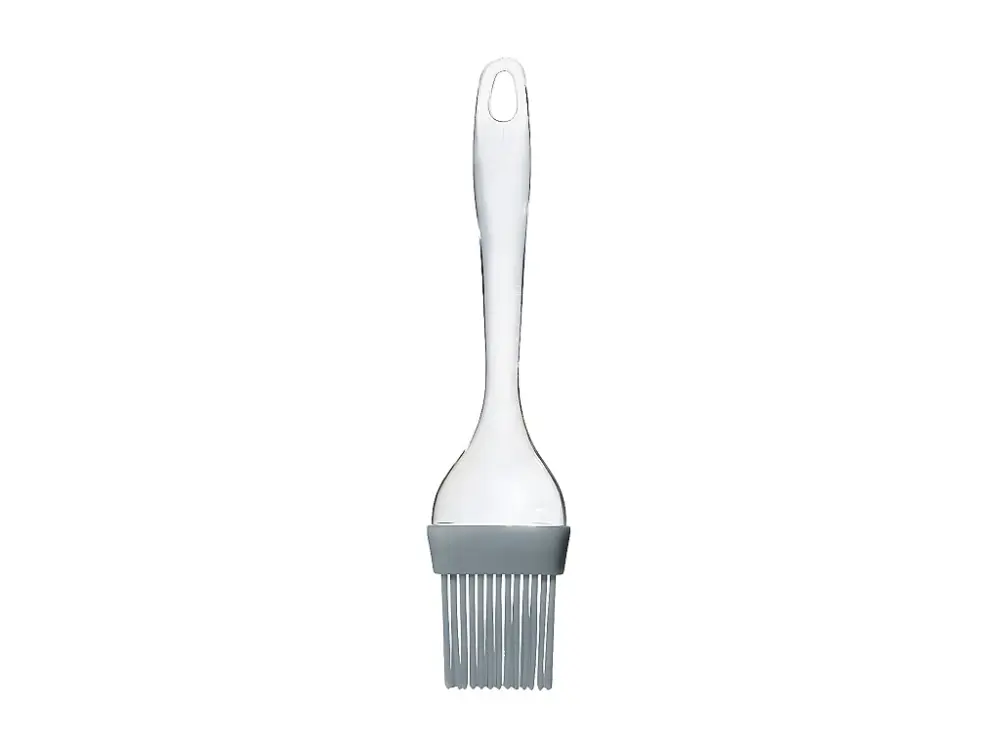 Brocha de Cocina de Silicona, Mango de Plástico Color Topo, 21,8 cm