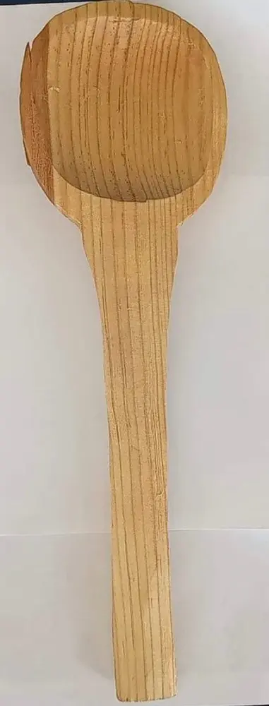 Cuchara de madera rústica 22 cm #7729.