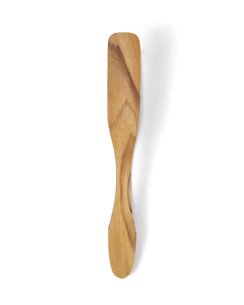 Pinza de madera genuino de teca Pariaman, hecho mano, largo 19,5 cm ancho 5 cm, fabricado en Indonesia