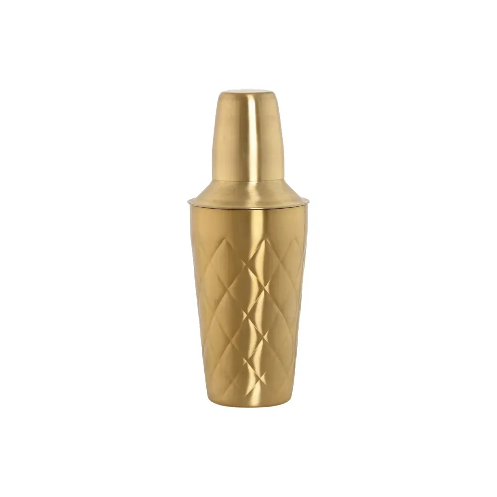 COCTELERA INOX 9:5X9:5X22 500 ML: MATE DORADO
