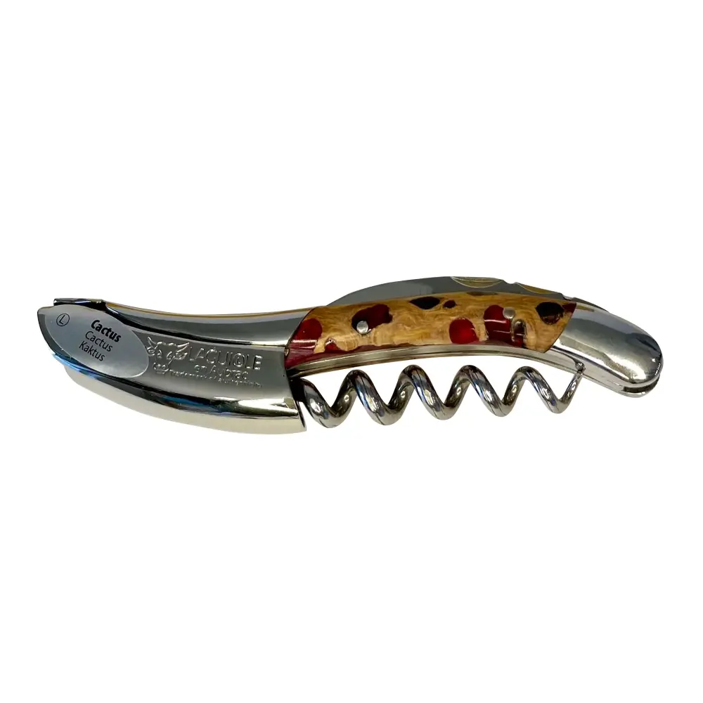 Handcrafted Sommelier Waiter's Corkscrew Cactus Fuchsia Handle Laguiole en Aubrac