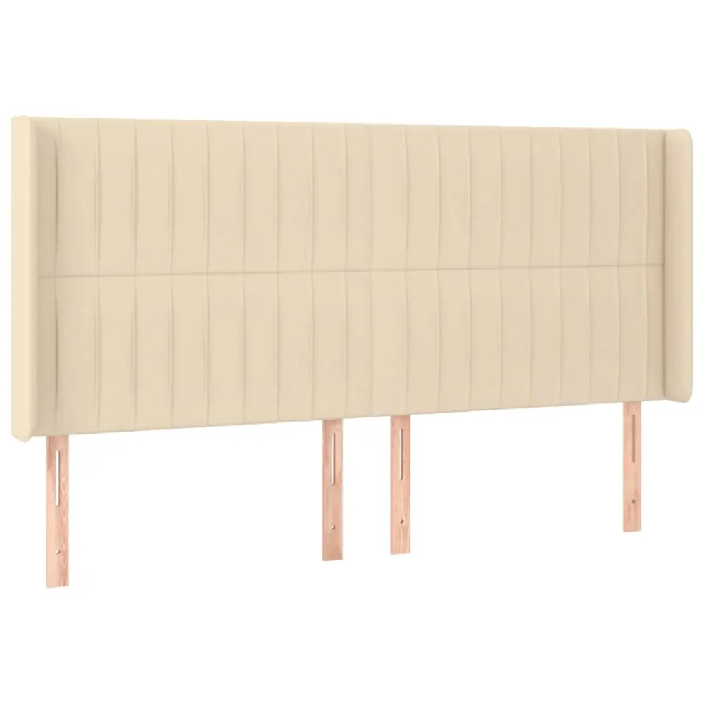 vidaXL cabecero con orejas de tela color crema 183x16x118/128 cm