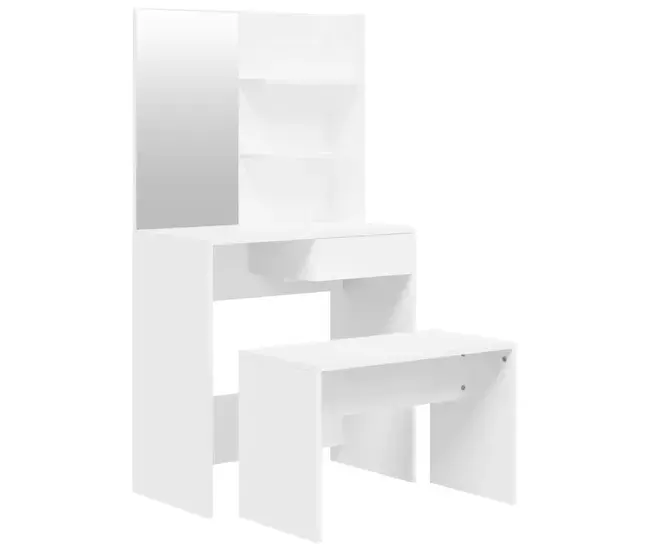 vidaXL Juego de tocador negro 74,5x40x141 cm