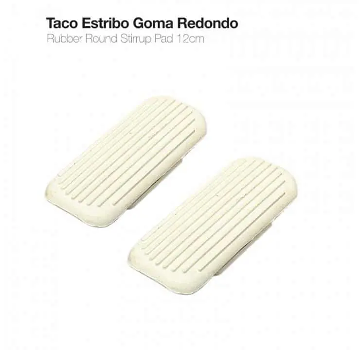 TACO ESTRIBO GOMA BLANCO REDONDO 31950 12cm PAR