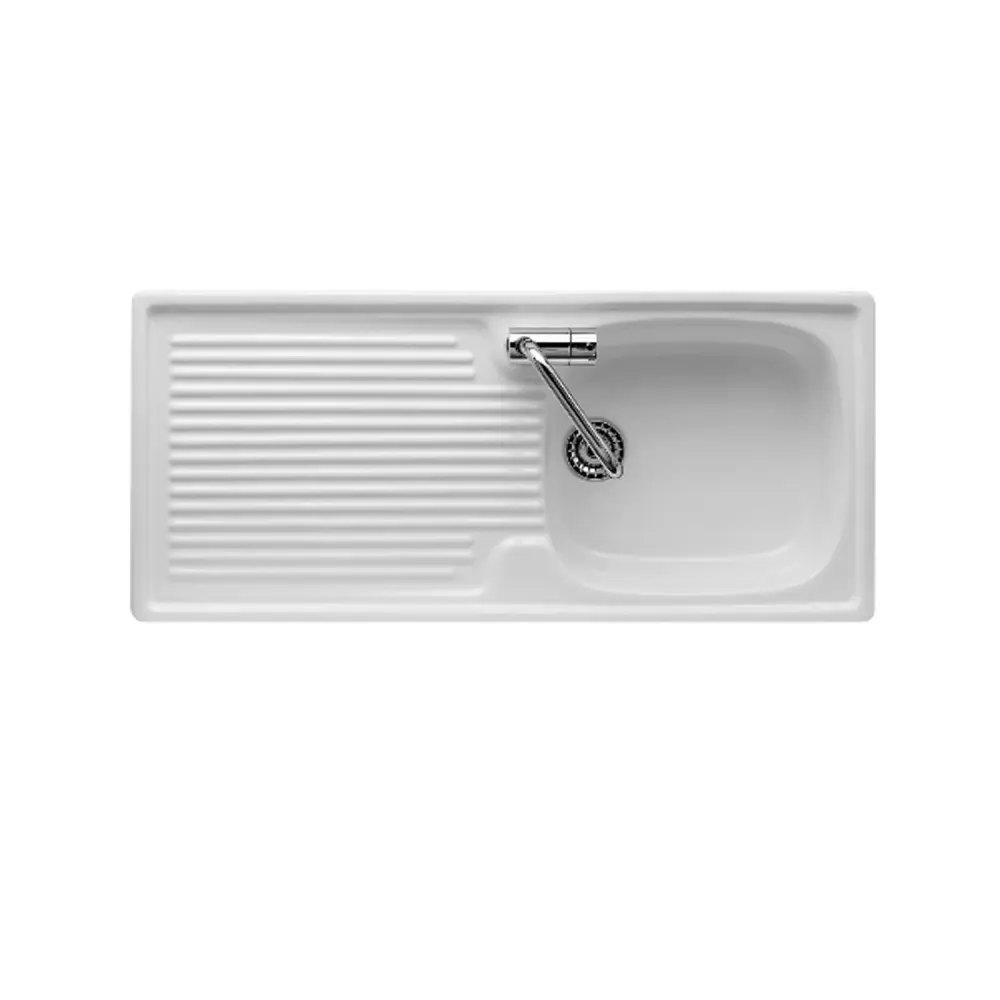 Pelador de Verduras Lavello da cucina ceramica 1 vasca e sgocciolatoio 100x45 cm reversibile