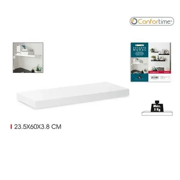 Estante mural Confortime blanco 23,5x60x3,8 cm