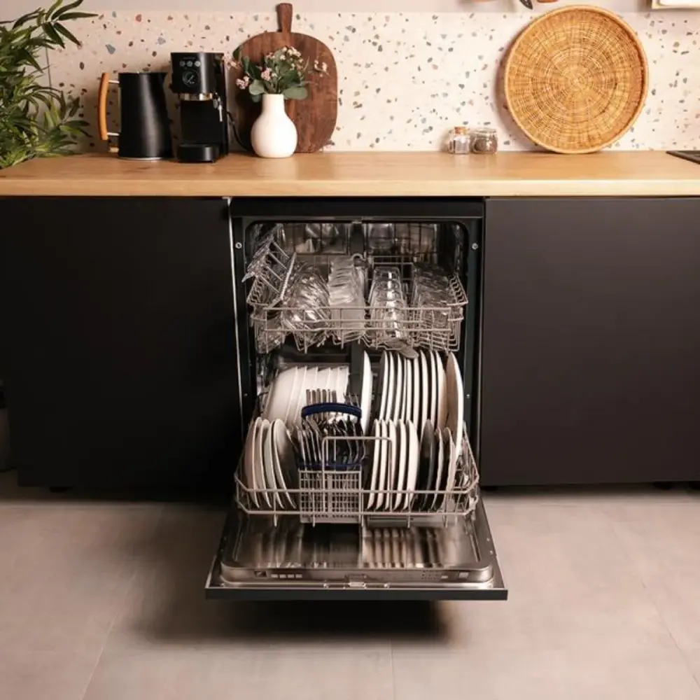Lavavajillas Cecotec Bolero Aguazero 6100 Full Built- 12 cubiertos 7 programas E 60 cm plata