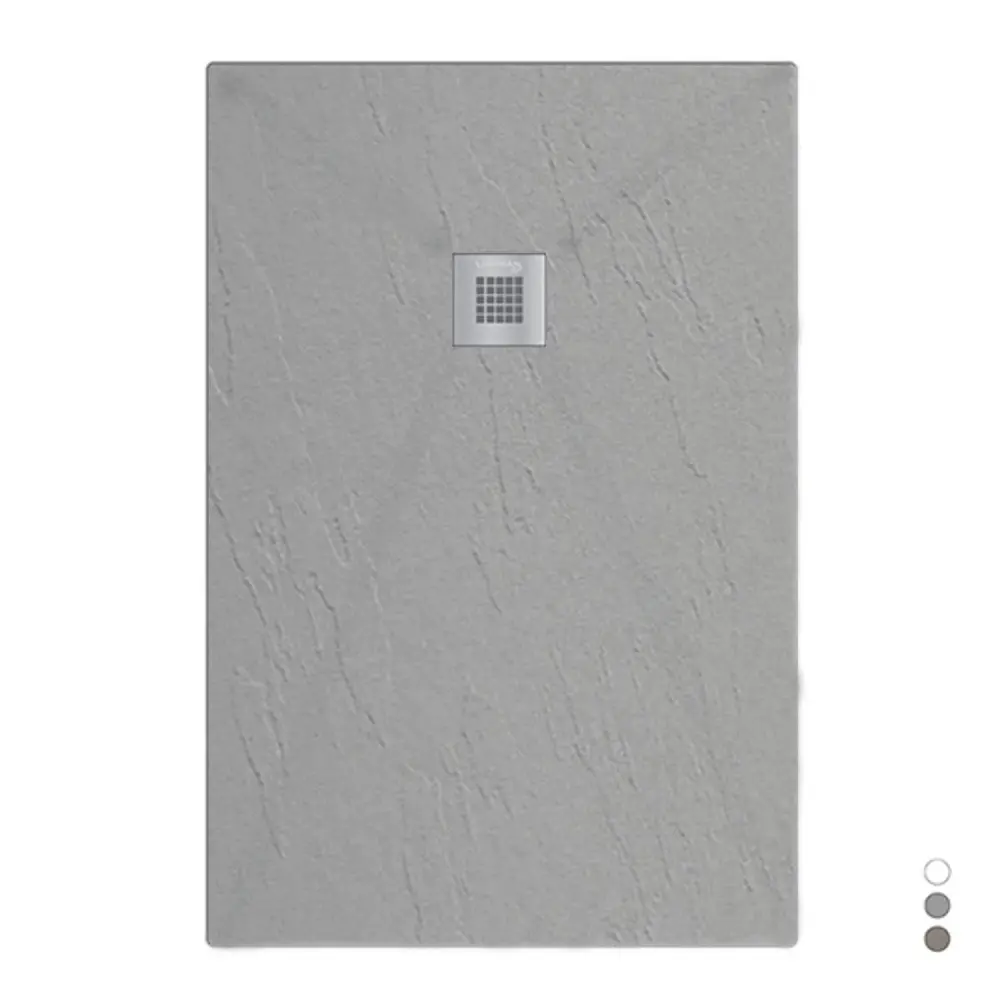 Plato de ducha en mineralmármol modelo Estasi 80x130 cm cemento