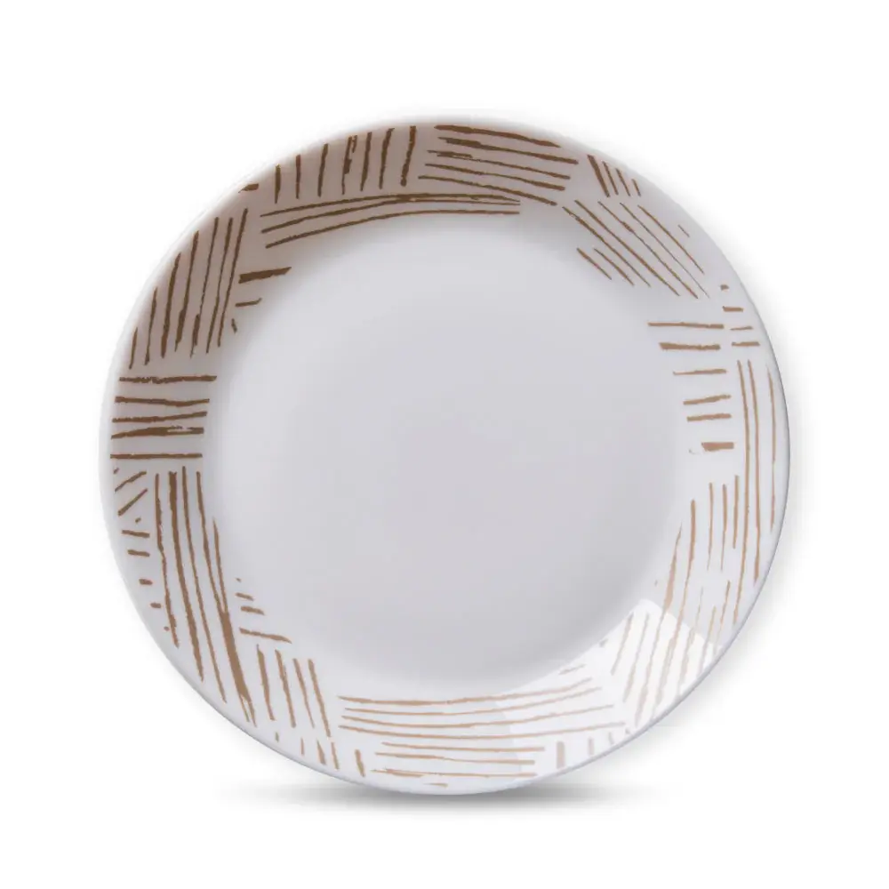 Plato de ensalada color café Geometrica Corelle 19 cm