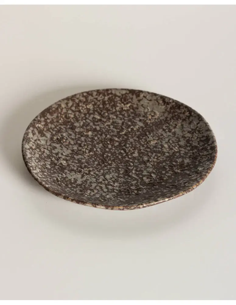 Plato llano Firenze marrón Ø20 cm