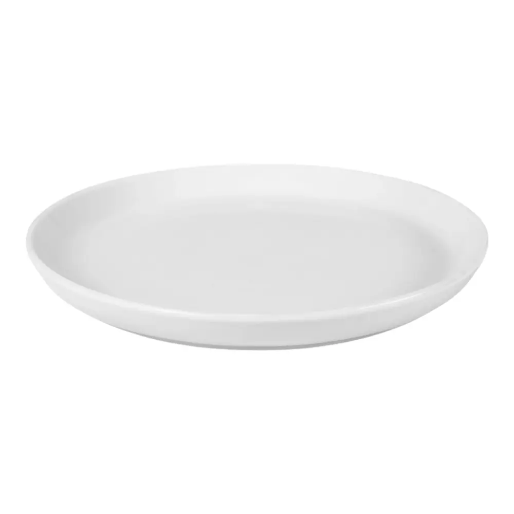 Plato Pan Borde Vertical Porcelana Blanca 17Cm Wellington