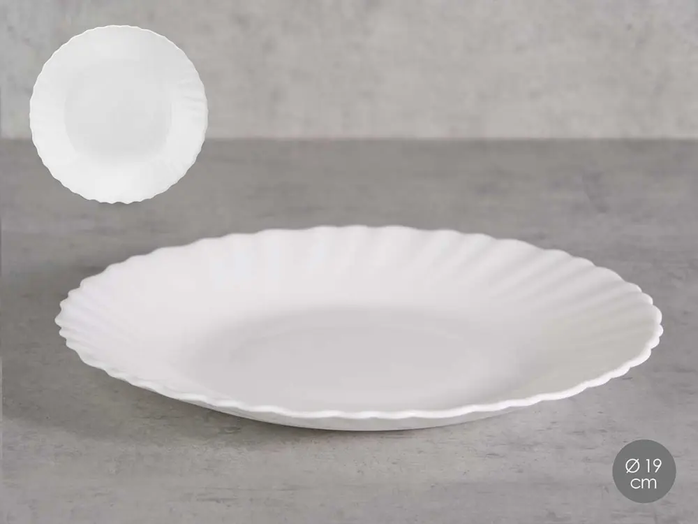 PLATO POSTRE CLASICO OPAL 19CM