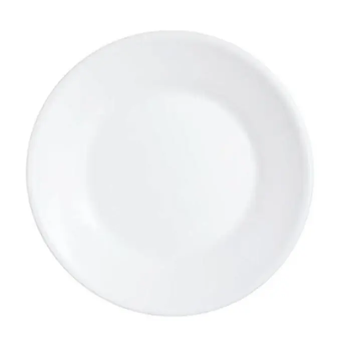 Plato Trinche 15.5 cm Vidrio Templado Opal Restaurant Nieve