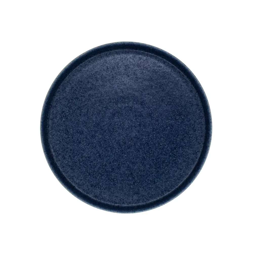 Plato Trinche Con Borde Apilable 20.2 Cm Azul Forio Artesanal