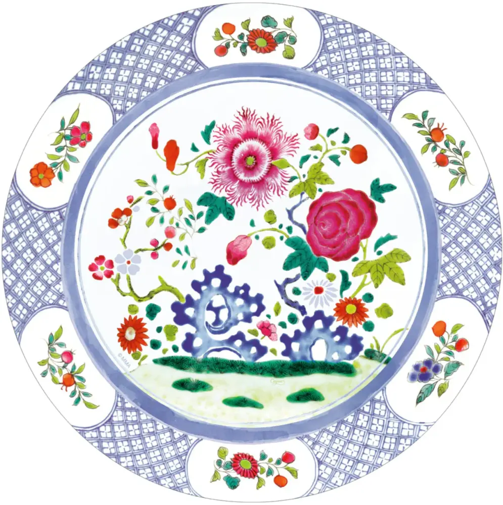 Platos de cartón enorme diseño floral