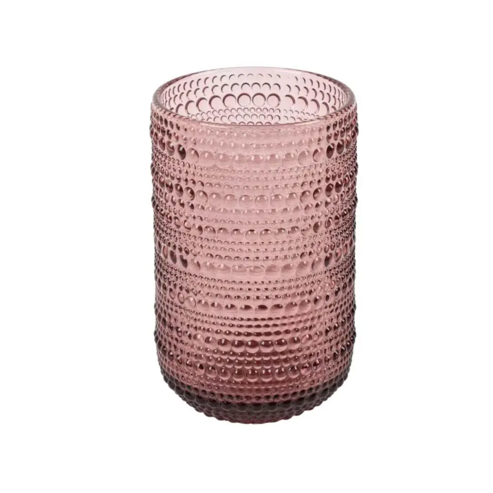 Vaso Vidrio Rosado 350ml 8x12cm Resistente Grasas