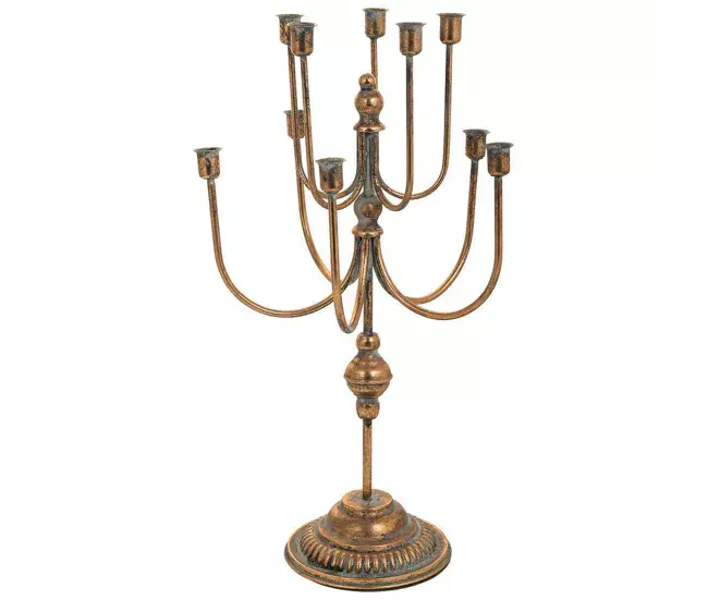Set de Velas Aromaterapia Candelabro Alexandra House Living Oro Hierro 35 x 60 x 36 cm