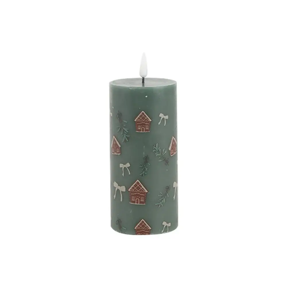 Vela Cera Led Navidad #224 7,1X7,1X15,2Cm 038