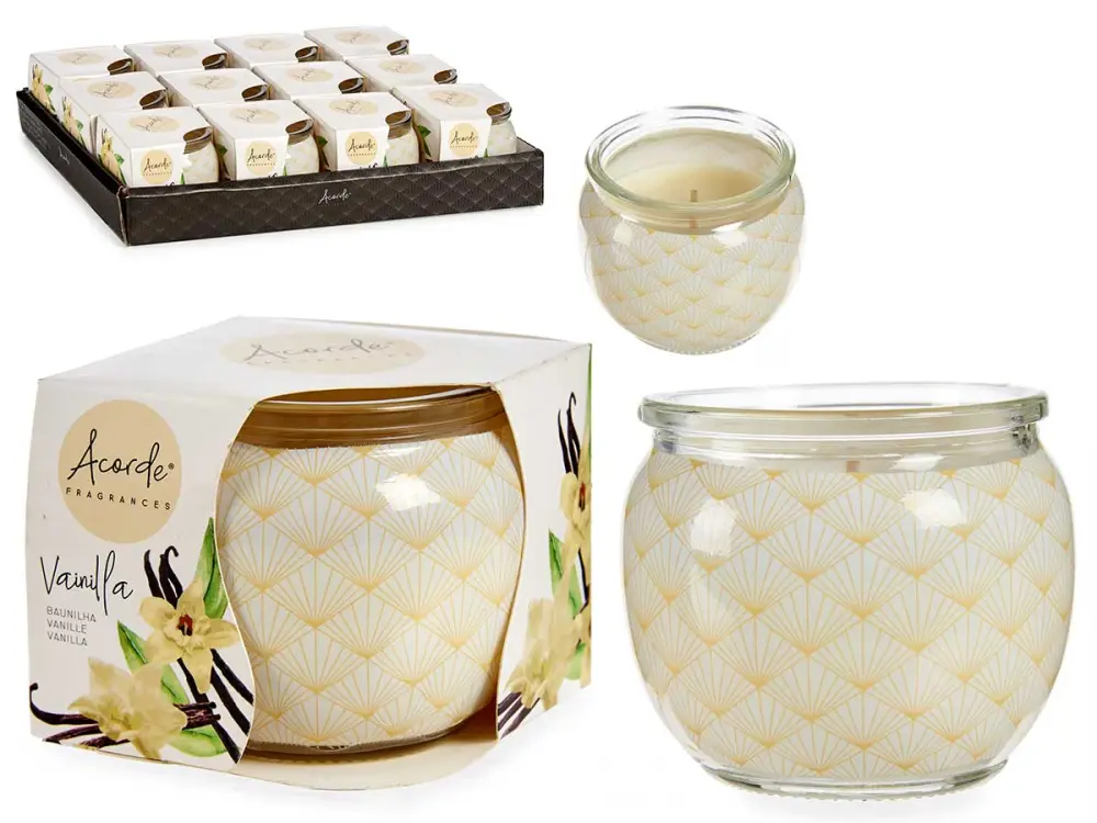 VELA PERFUMADA TARRO CRISTAL VAINILLA