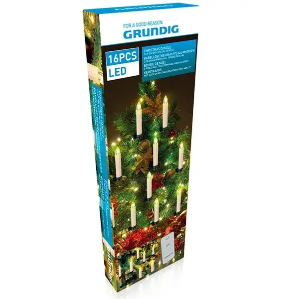 Velas navideñas LED Grundig 16 piezas