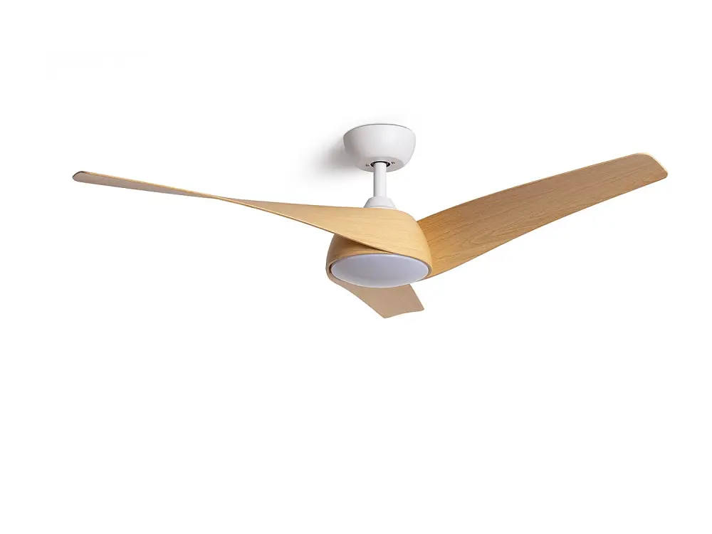TechBrey Ventilador de Techo Silencioso Eubea 132cm Motor DC , Aspas: Madera , Sin Luz , Mando Distancia , Wifi: No
