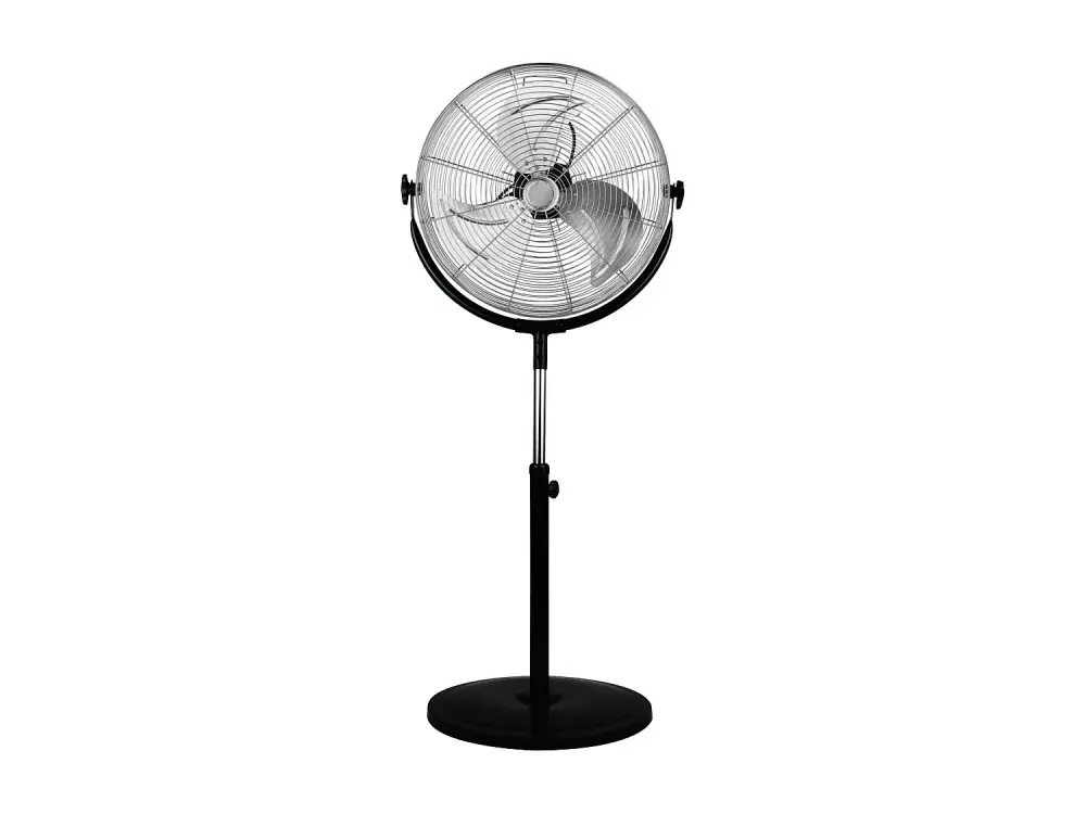 Ventilador industrial de pie en aluminio 120W con altura regulable