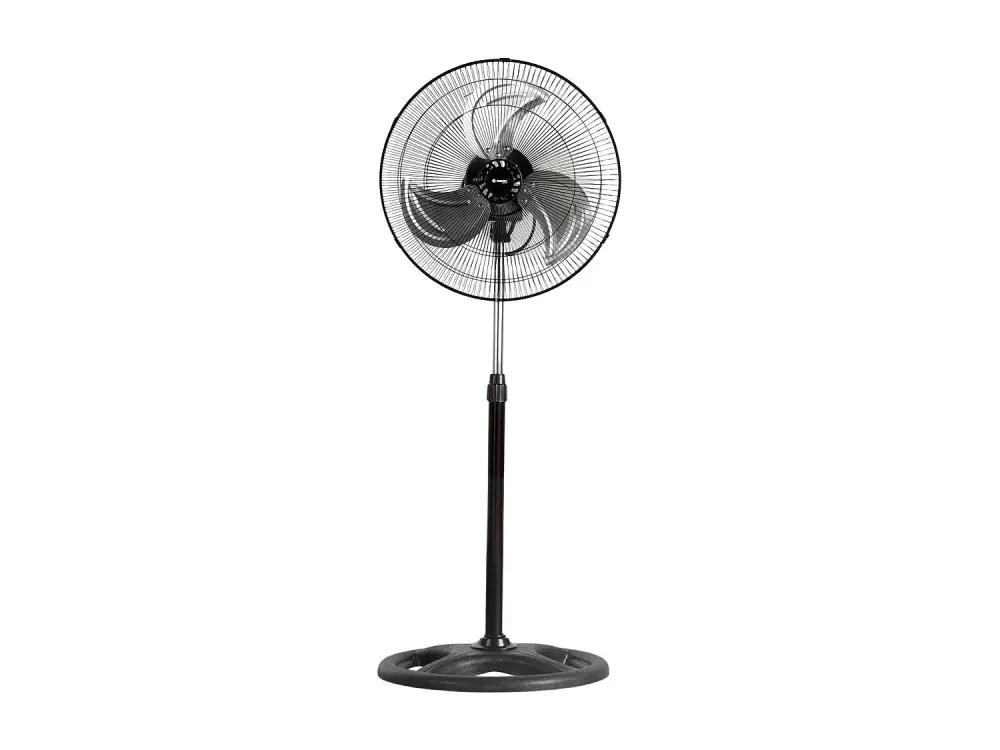 Ventilador de Pie Ø45cm 75W 3 Velocidades Industrial Negro Thinia Home