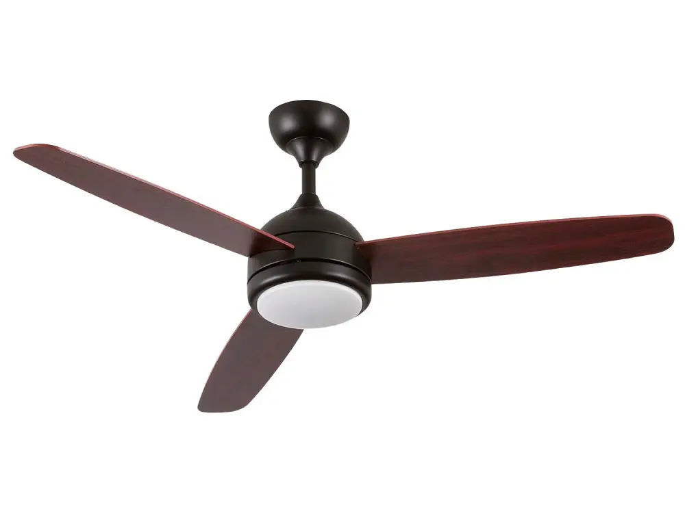 Ventilador de Techo con Luz 3 Aspas 56W 6 Velocidades Vermont Madera Oscura Dayron
