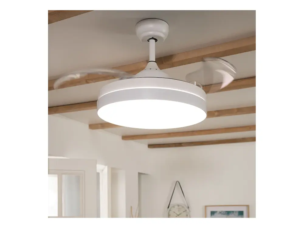 Ventilador de Techo LED Dalori Blanco 106cm Motor DC Blanco