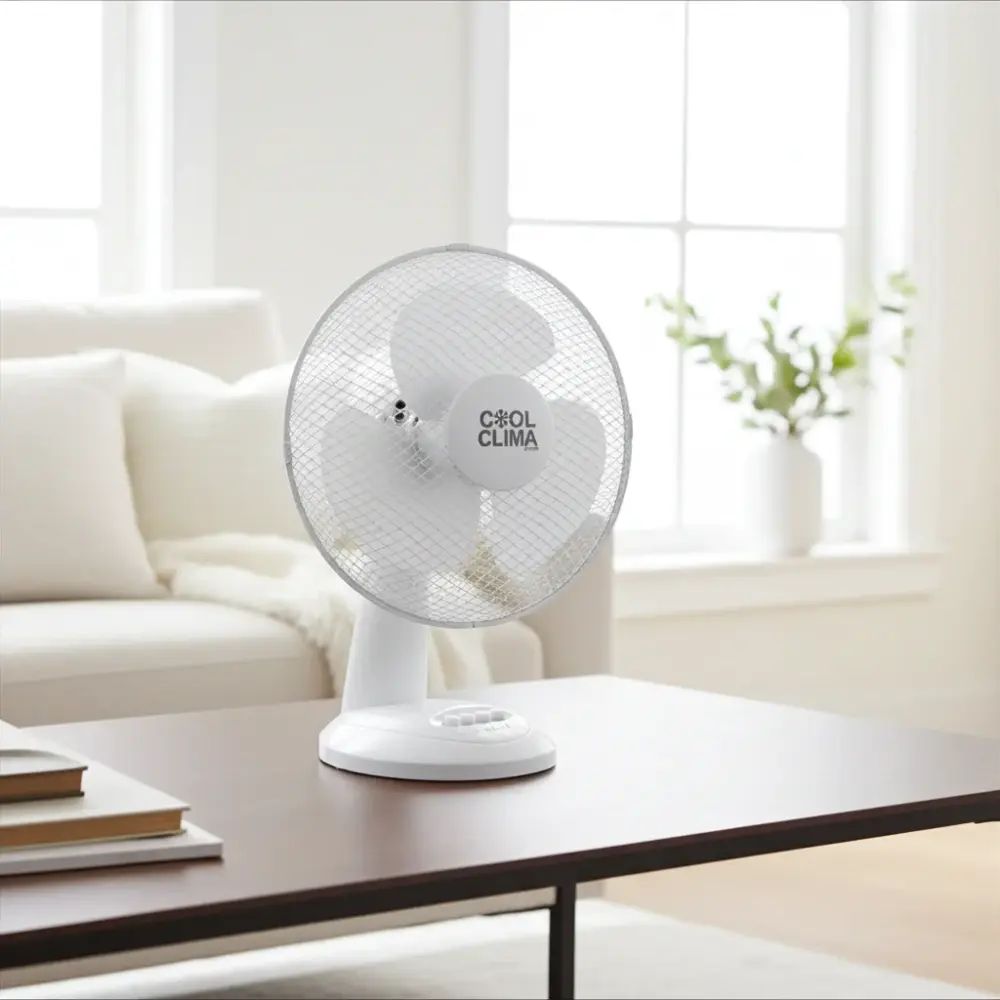 Ventilateur de table 40W – 30 cm – Oscillant, 3 vitesses, silencieux & práctico